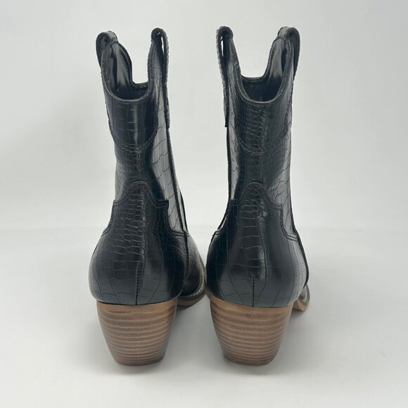 A Rider Girl Ankle Boot, Eleanor Faux Snake Skin Size 7 Western Cowgirl - Picture 4 of 7